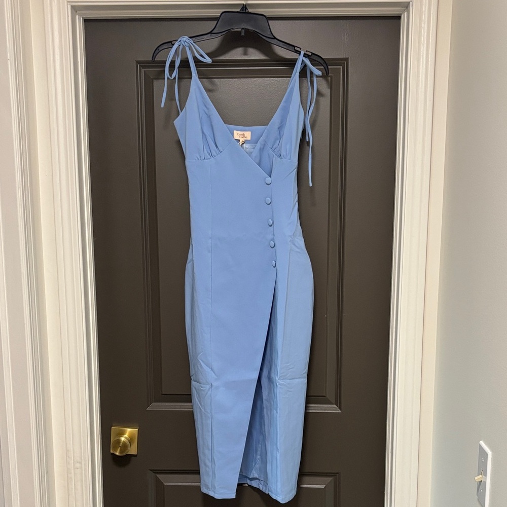 Camila Coelho Aaliyah Midi Dress in Periwinkle Blue XXS NWT - Picture 3 of 7